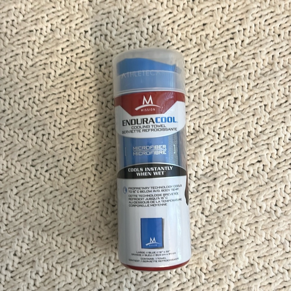 New! Mission Enduracool Cooling Towel Large Blue 12” X 33”